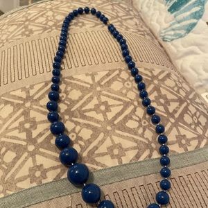 Royal Blue Pearl Necklace